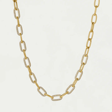 Solene Pave Statement Link Necklace